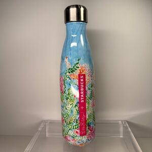 Lilly Pulitzer x Starbucks x Swell Light Blue Floral Stainless Steel Bottle